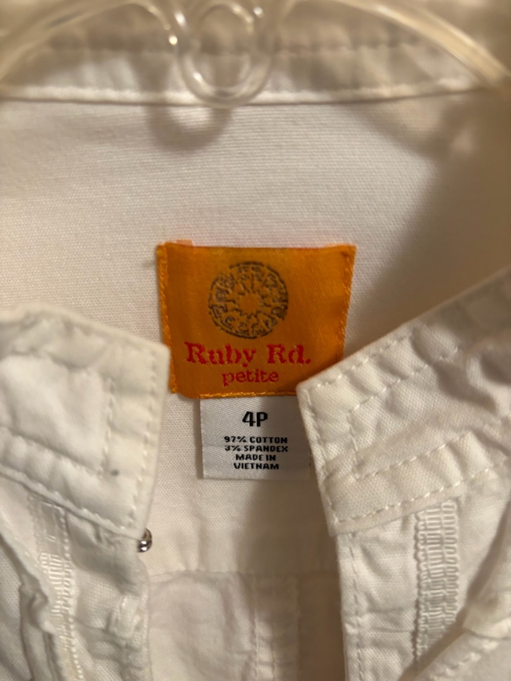 Ruby Rd. White  Ruffle-Trim Collarless Jacket - Picture 3 of 3